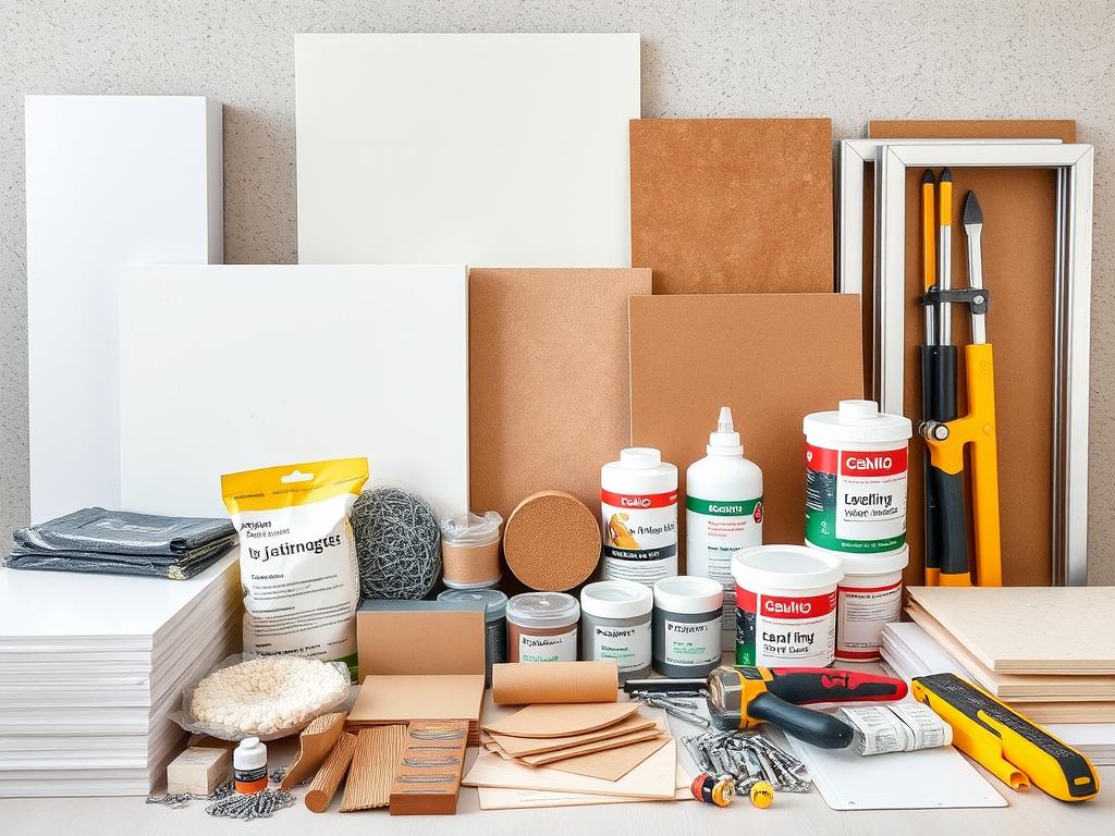 الخامات والأدوات المستخدمة في تركيب الجبس بورد